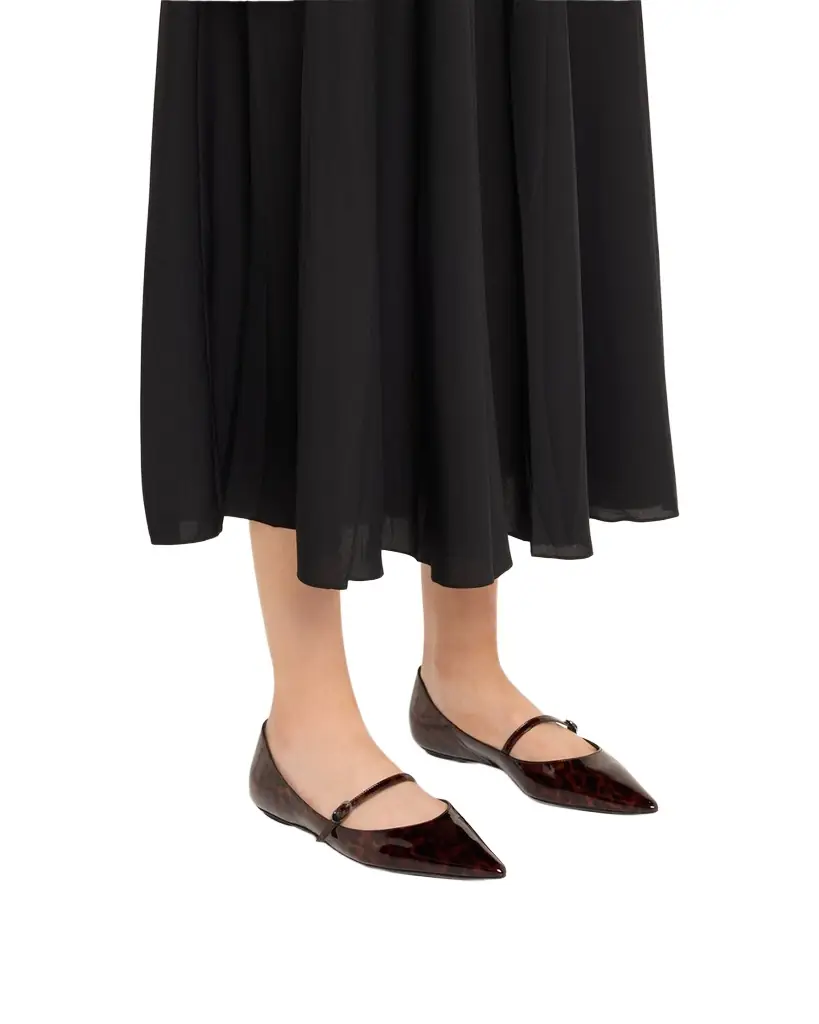 Stuart Weitzman Emilia Tortoise Patent Leather Mary Jane Ballerina Flats | Image 1 Stuart Weitzman Emilia Tortoise Patent Leather Mary Jane Ballerina Flats | Image 1