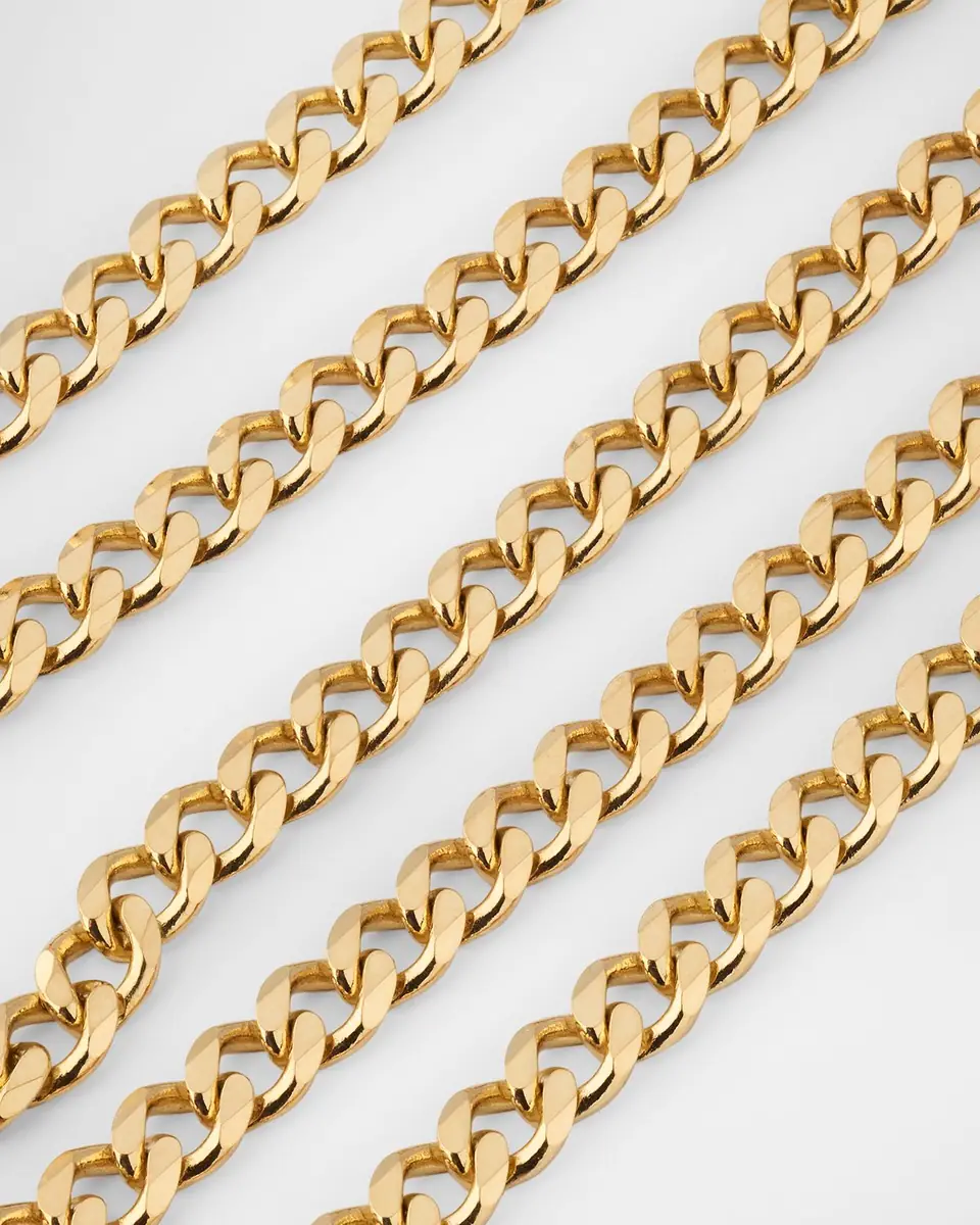 Sydney Evan Men's 14K Yellow Gold Curb Link Chain Necklace, 22"L | Thumbnail 3