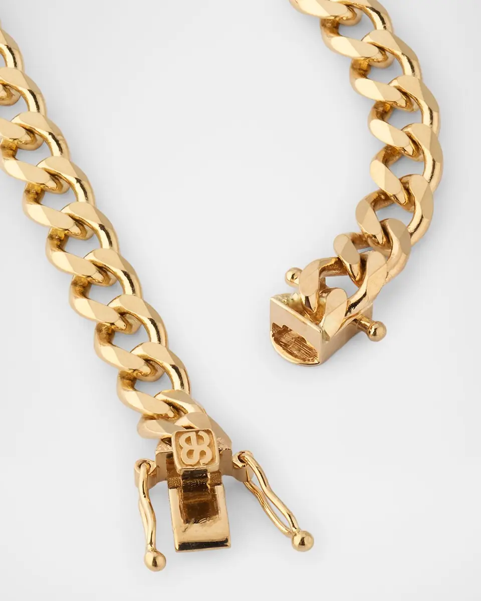 Sydney Evan Men's 14K Yellow Gold Curb Link Chain Necklace, 22"L | Thumbnail 4