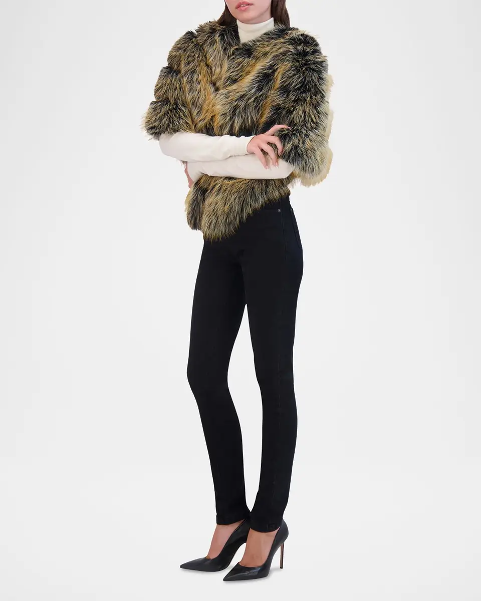 THEIA Fox-Like Faux Fur Cape | Thumbnail 2