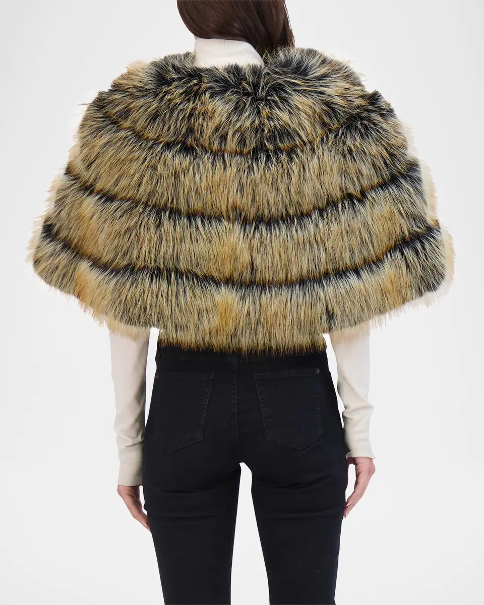 THEIA Fox-Like Faux Fur Cape | Thumbnail 5