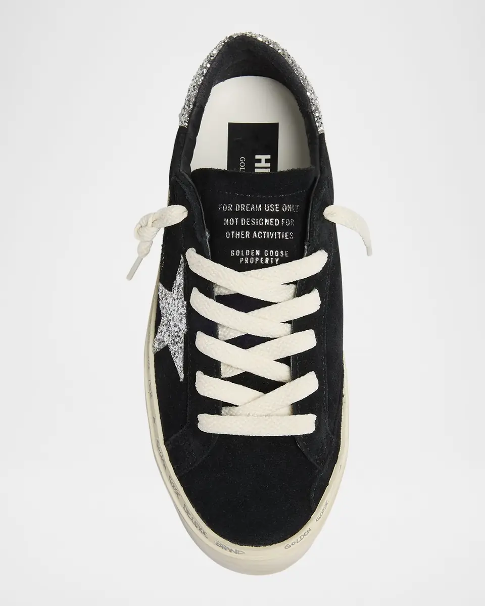Golden Goose Hi Star Suede Glitter Low-Top Sneakers | Thumbnail 6 Golden Goose Hi Star Suede Glitter Low-Top Sneakers | Thumbnail 6