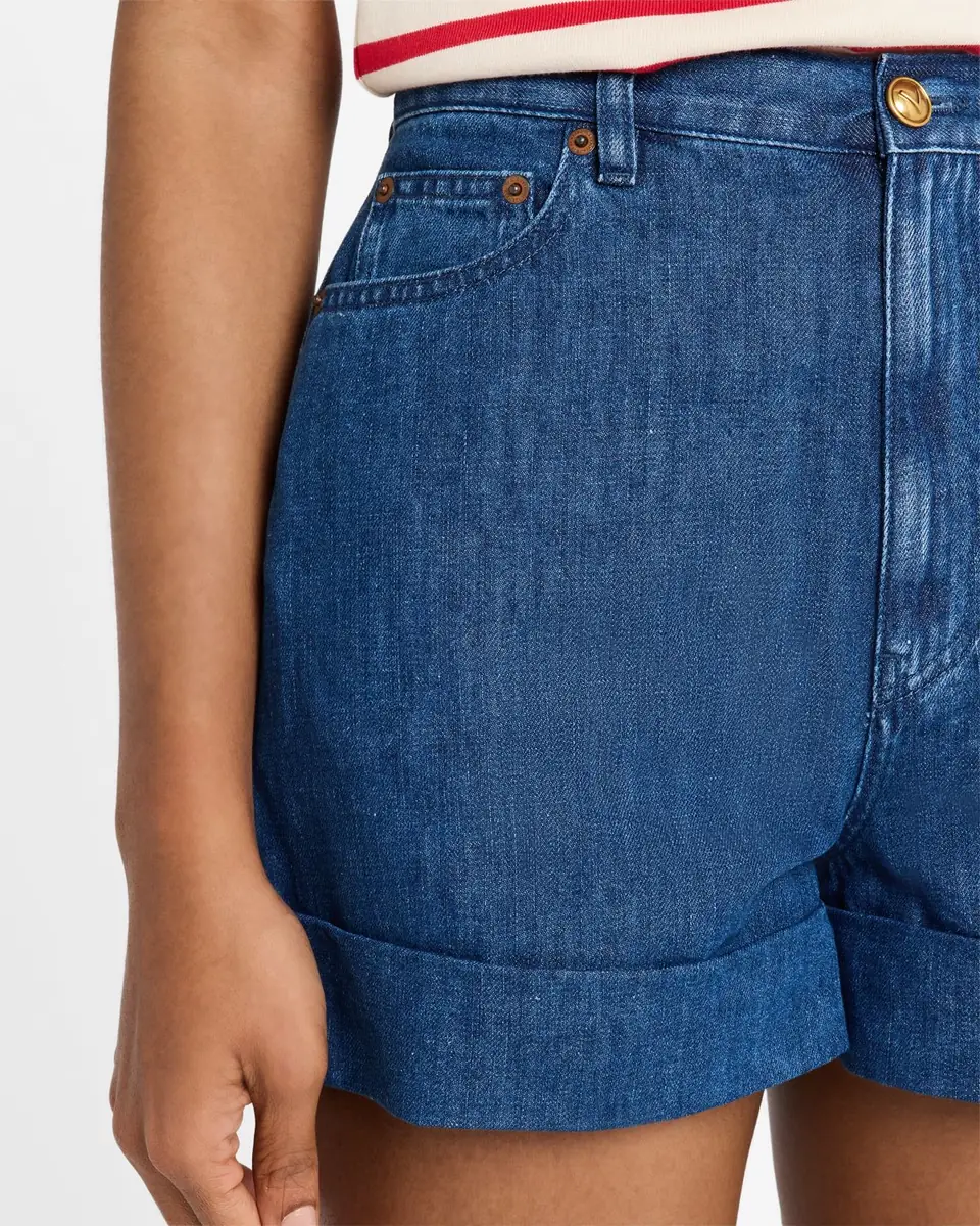 Valentino Garavani High-Rise Cuffed Denim Shorts | Thumbnail 5