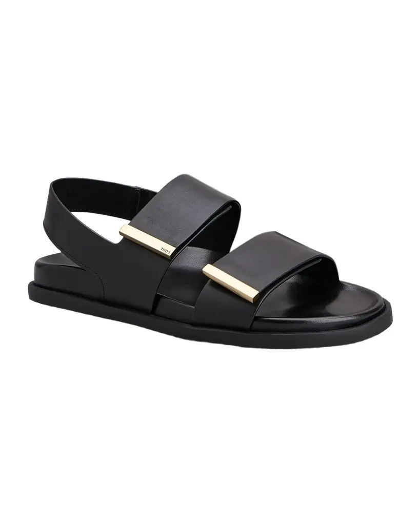 Tod's Gomma Leather Dual-Strap Comfort Sandals | Image 1 Tod's Gomma Leather Dual-Strap Comfort Sandals | Image 1