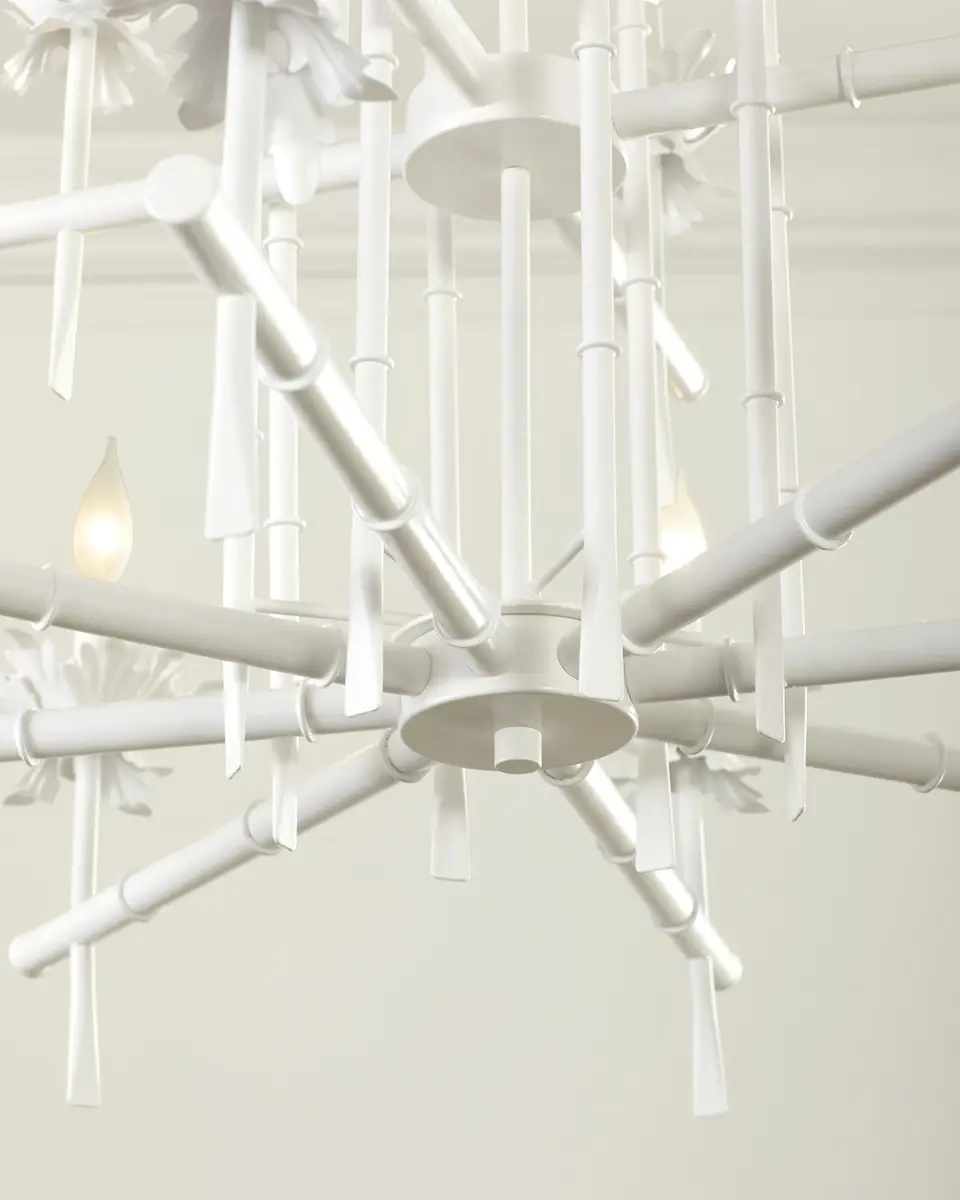 Neiman Marcus Bamboo 12-Light 2-Tier Chandelier | Thumbnail 6 Neiman Marcus Bamboo 12-Light 2-Tier Chandelier | Thumbnail 6