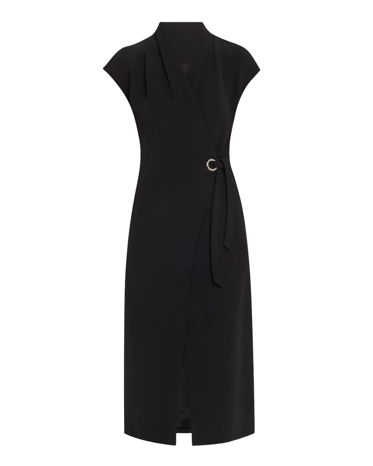 Cap-Sleeve Cupro Wrap Midi Dress Cap-Sleeve Cupro Wrap Midi Dress