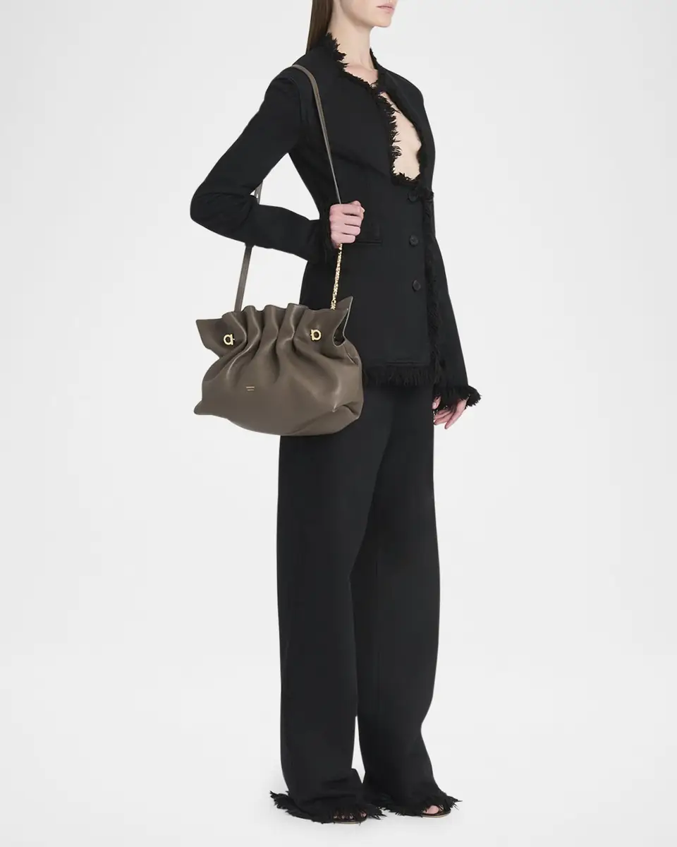 Ferragamo Medium Gancio Piercing Shoulder Bag | Thumbnail 5 Ferragamo Medium Gancio Piercing Shoulder Bag | Thumbnail 5