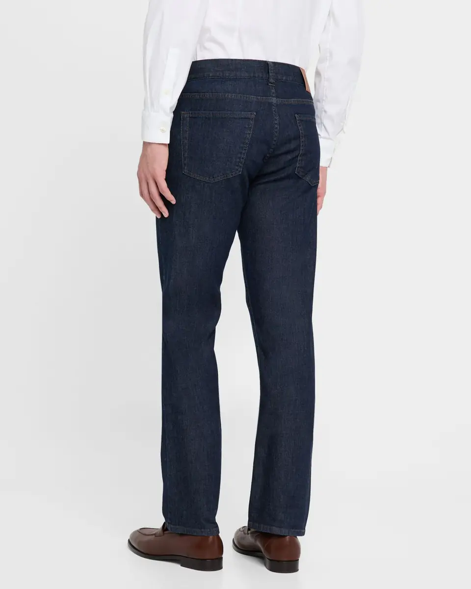 Canali Men's Dark-Wash Soft Touch Denim Jeans | Thumbnail 3