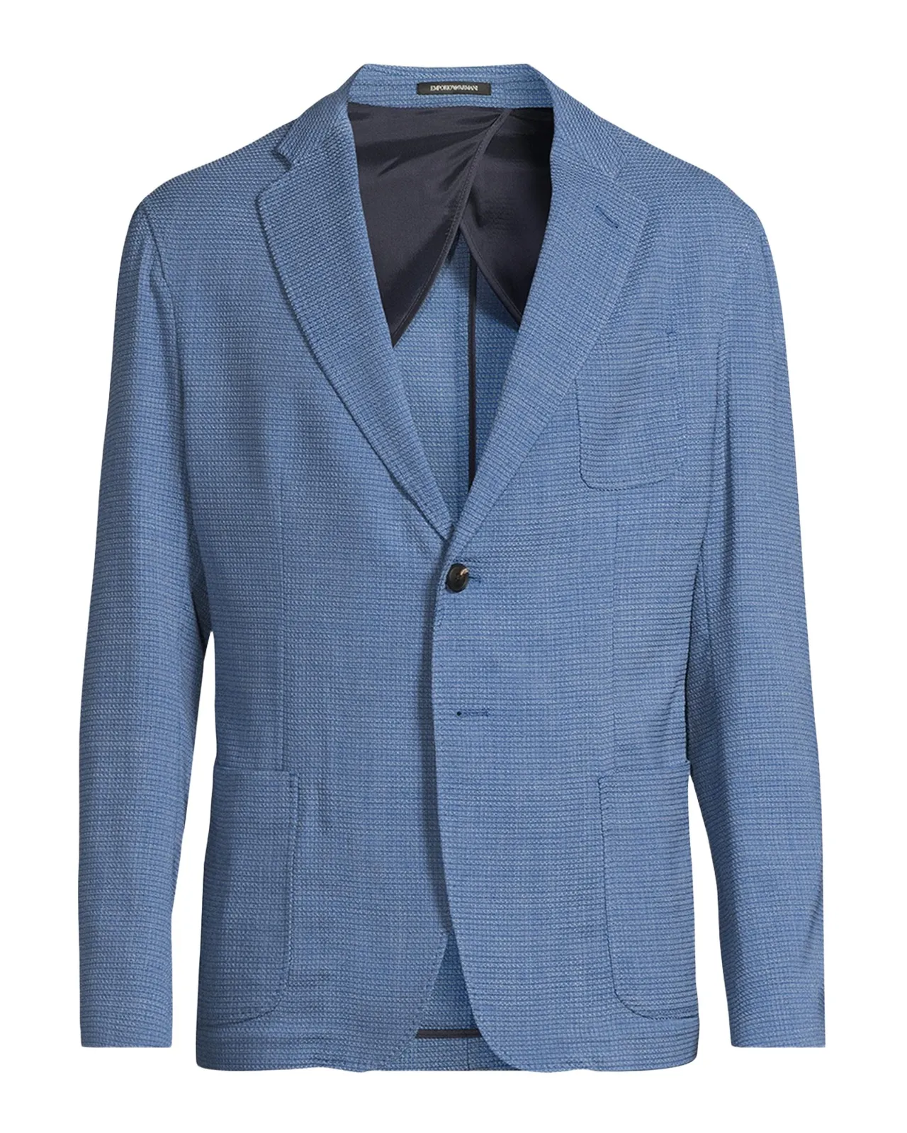 Men's Wool and Cotton Micro-Box Textured Sport Coat