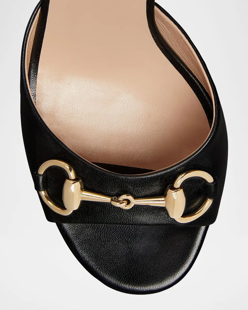 Gucci Leather Horsebit Platform Sandals | Thumbnail 3