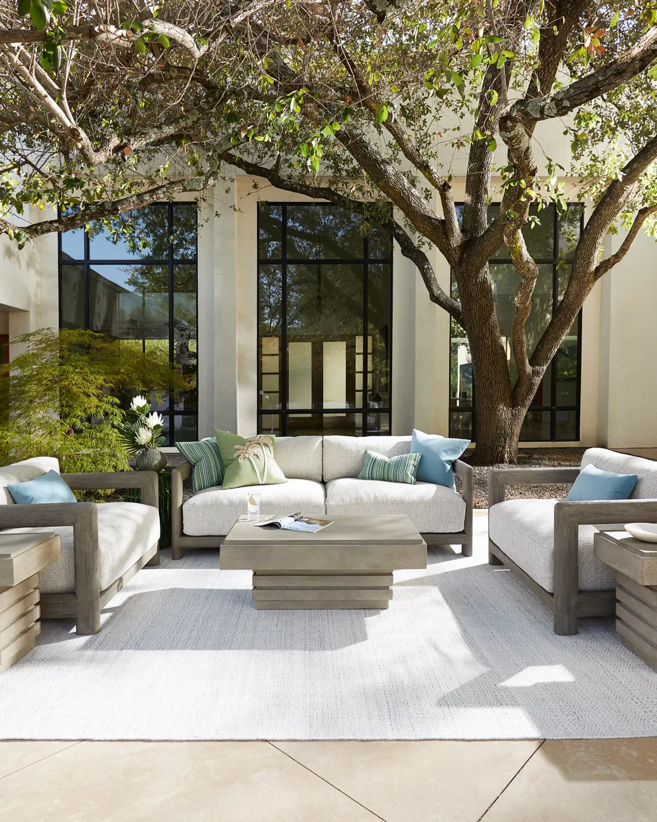 Exclusive Stacked Outdoor Coffee Table
