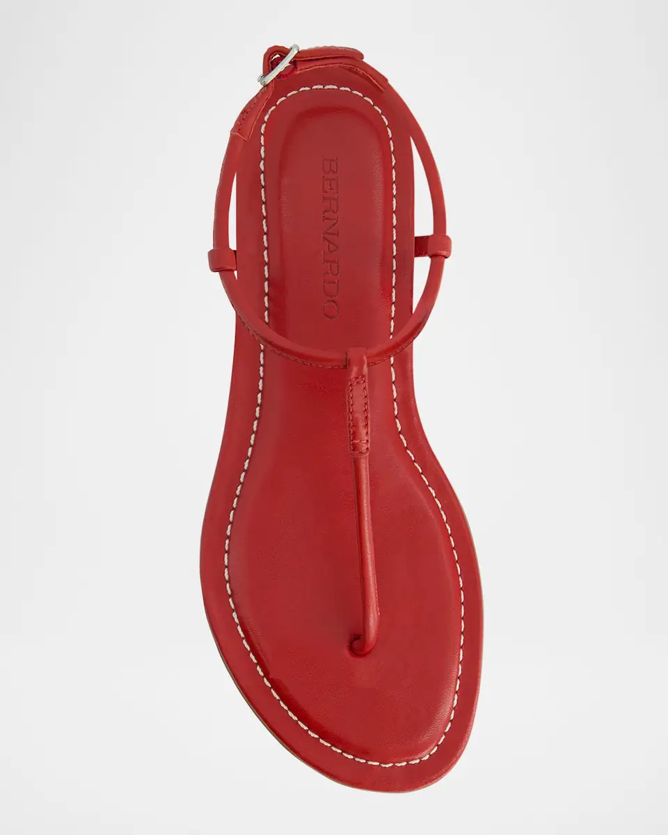 Bernardo Hercu Leather Ankle-Strap Flat Sandals | Thumbnail 2 Bernardo Hercu Leather Ankle-Strap Flat Sandals | Thumbnail 2