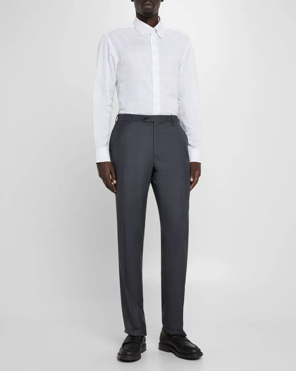 Brioni Men's Cotton and Linen Plaid Sport Shirt | Thumbnail 2