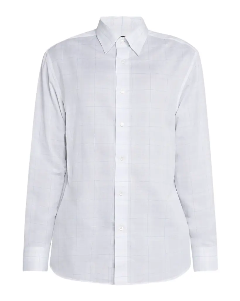 Brioni Men 's Cotton and Linen Plaid Sport Shirt | Image 1 Brioni Men 's Cotton and Linen Plaid Sport Shirt | Image 1
