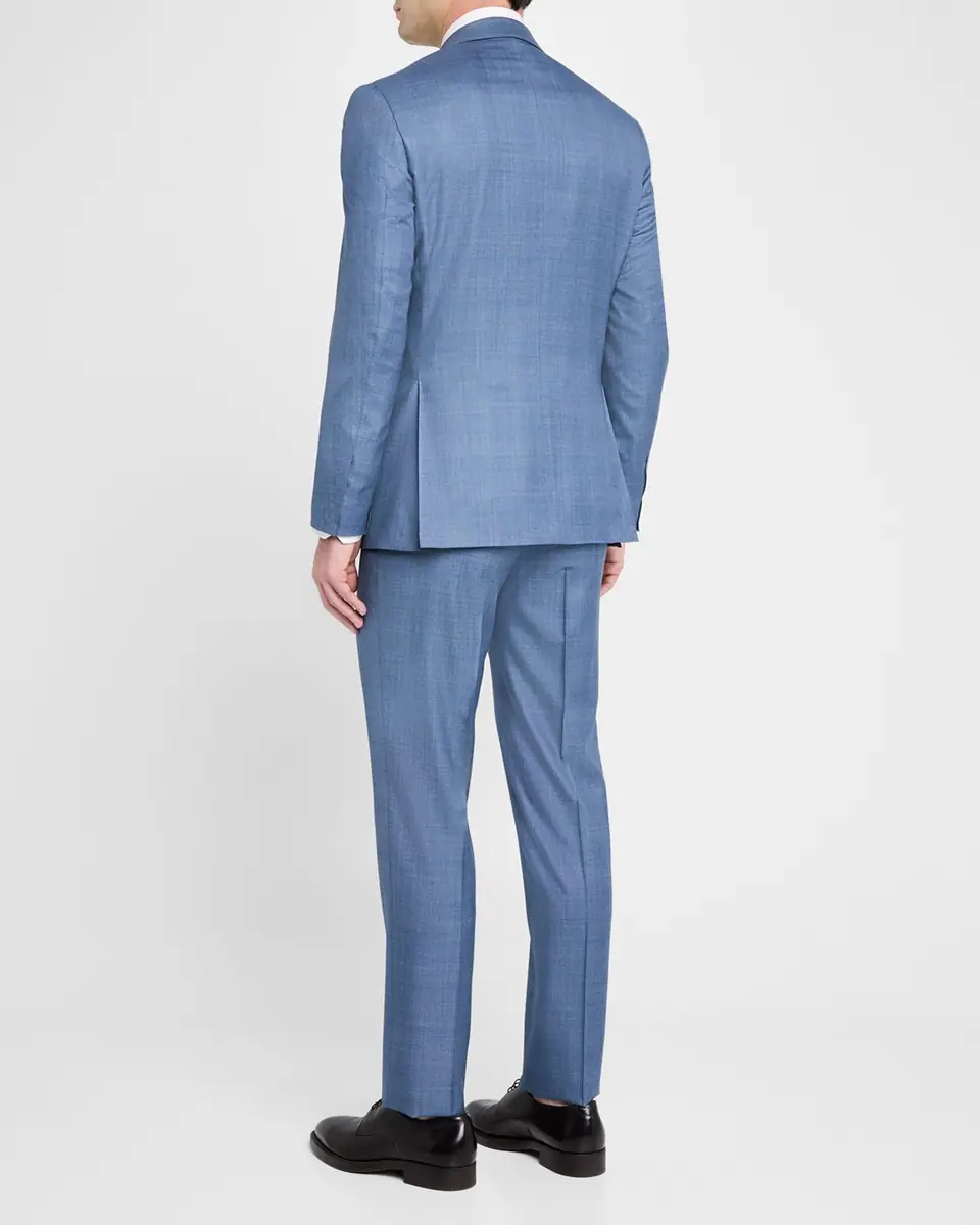 Canali Men's Wool-Silk Windowpane Suit | Thumbnail 3 Canali Men's Wool-Silk Windowpane Suit | Thumbnail 3