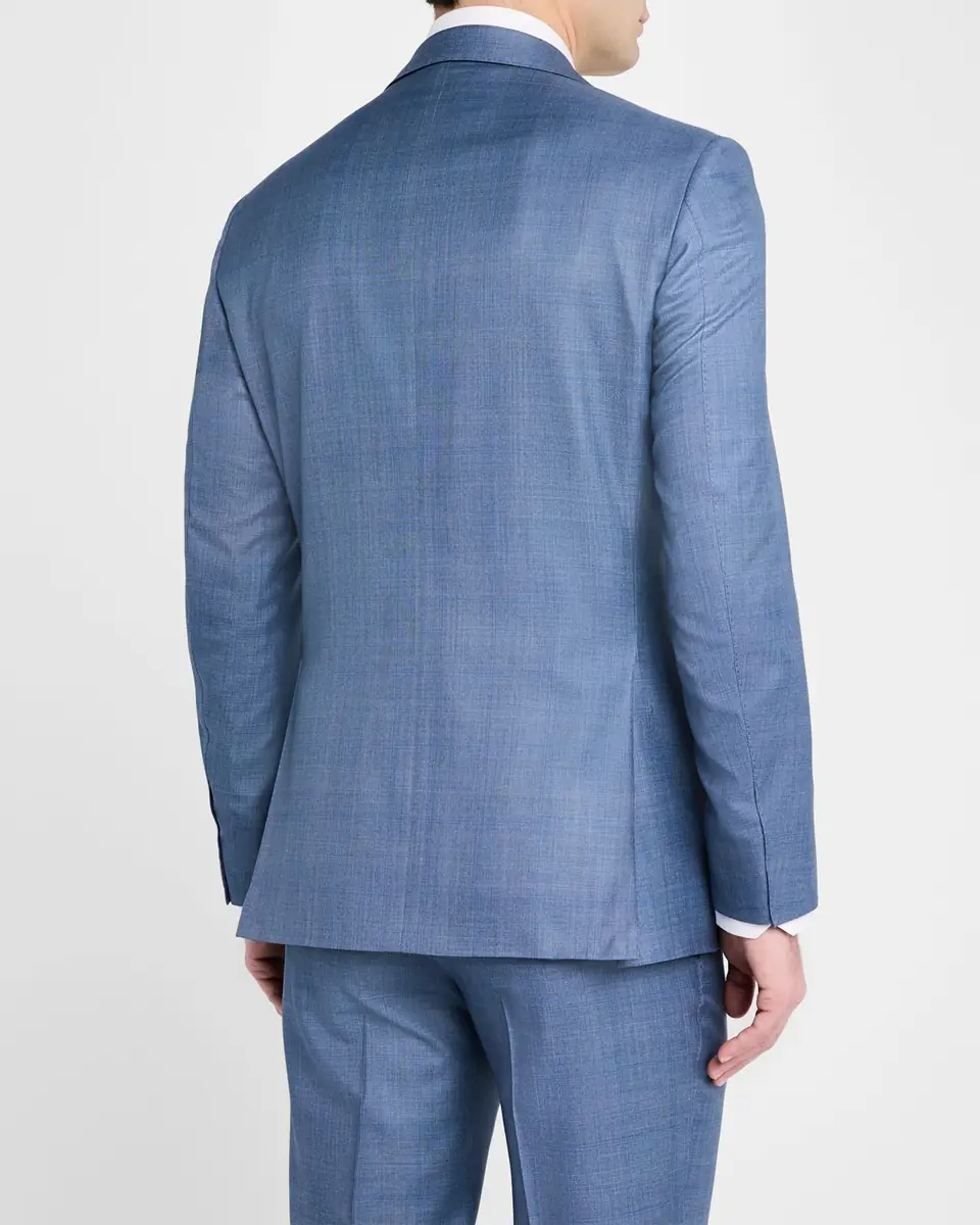 Canali Men's Wool-Silk Windowpane Suit | Thumbnail 5 Canali Men's Wool-Silk Windowpane Suit | Thumbnail 5