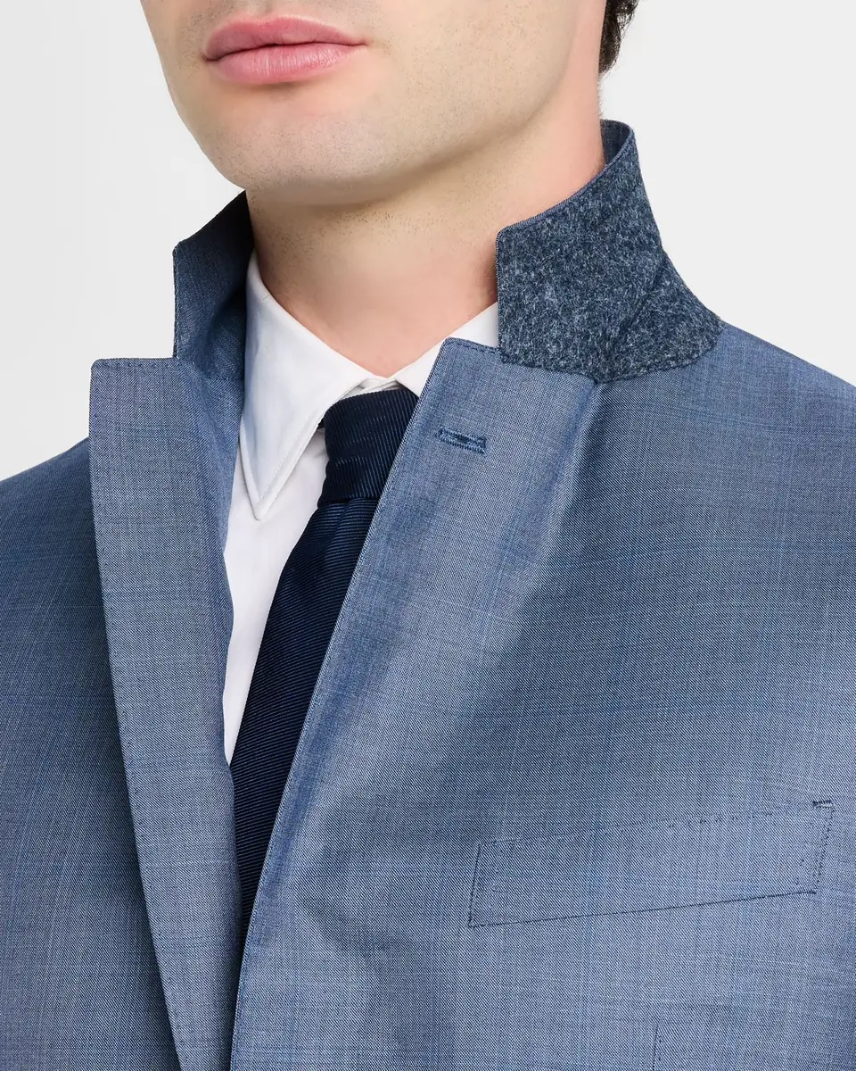 Canali Men's Wool-Silk Windowpane Suit | Thumbnail 8 Canali Men's Wool-Silk Windowpane Suit | Thumbnail 8