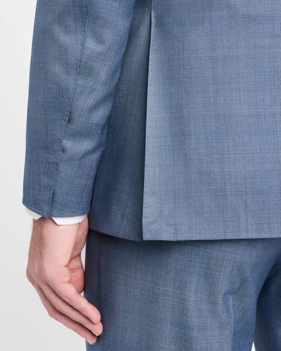 Canali Men's Wool-Silk Windowpane Suit | Thumbnail 9 Canali Men's Wool-Silk Windowpane Suit | Thumbnail 9