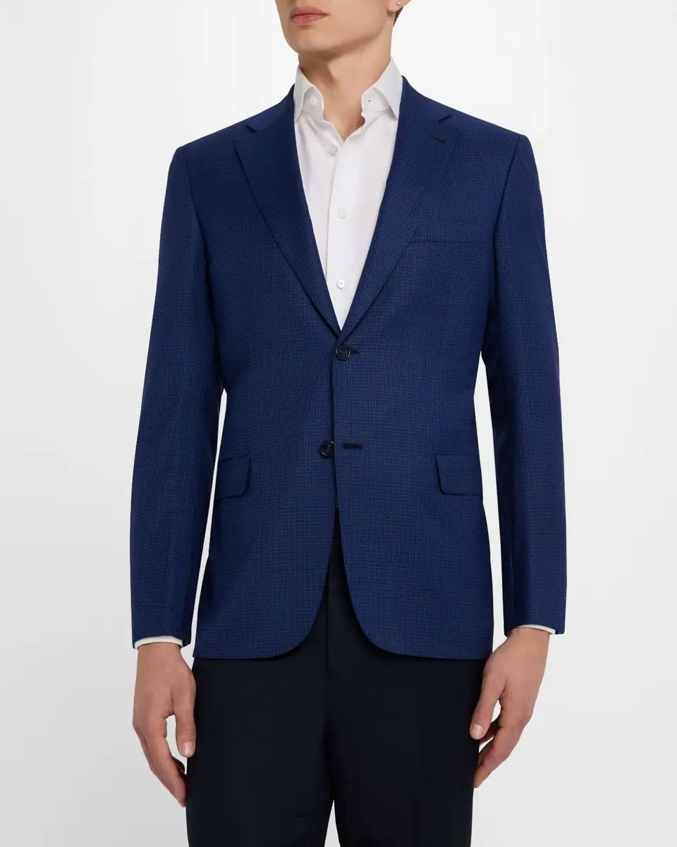 Brioni Men's Tonal Check Sport Coat | Thumbnail 4 Brioni Men's Tonal Check Sport Coat | Thumbnail 4