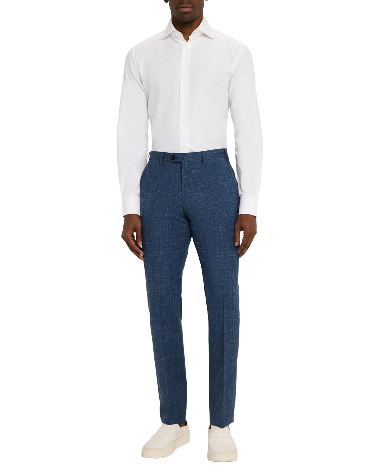 Emporio Armani Men's Textured Flat-Front Dress Pants