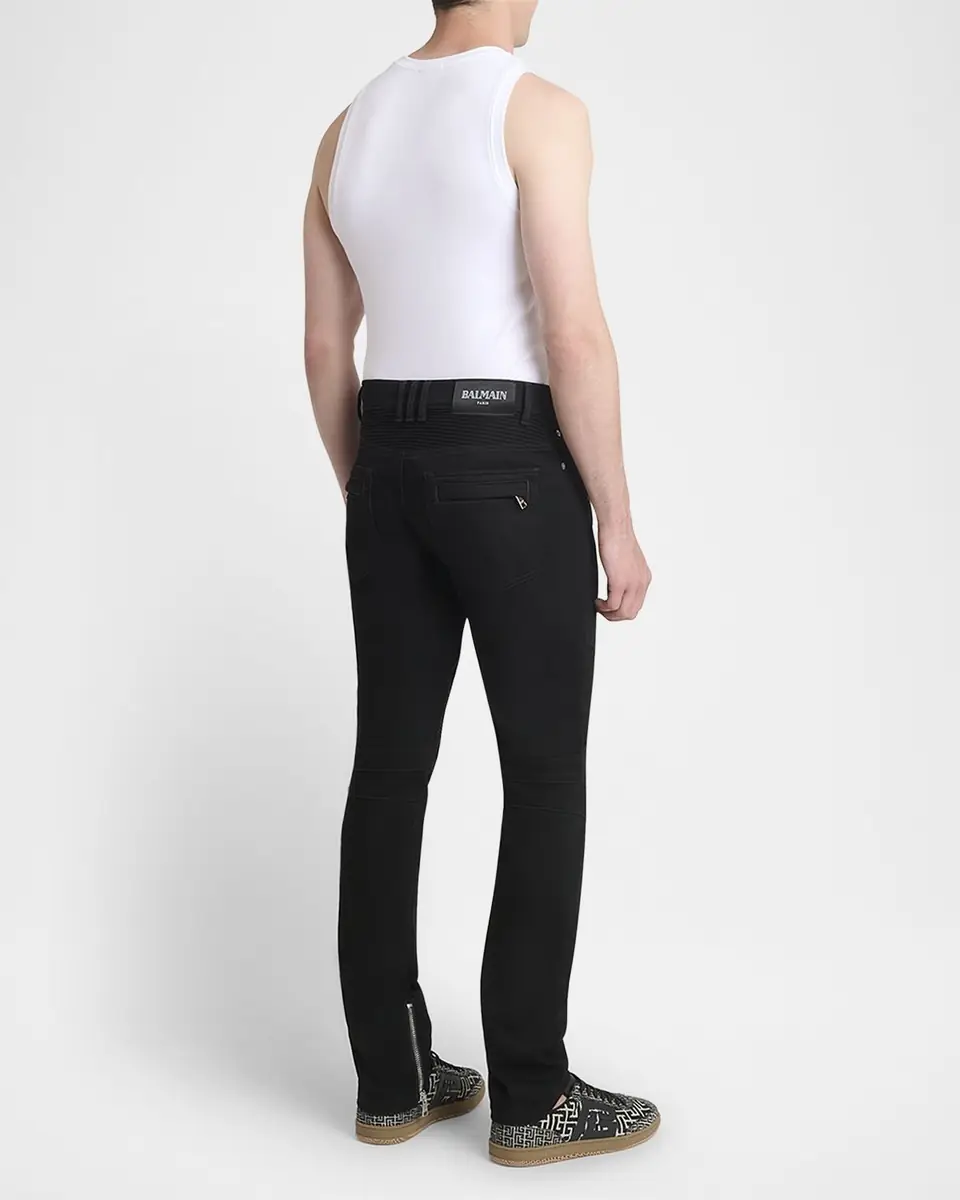 Balmain Men's Denim Biker Pants | Thumbnail 3 Balmain Men's Denim Biker Pants | Thumbnail 3