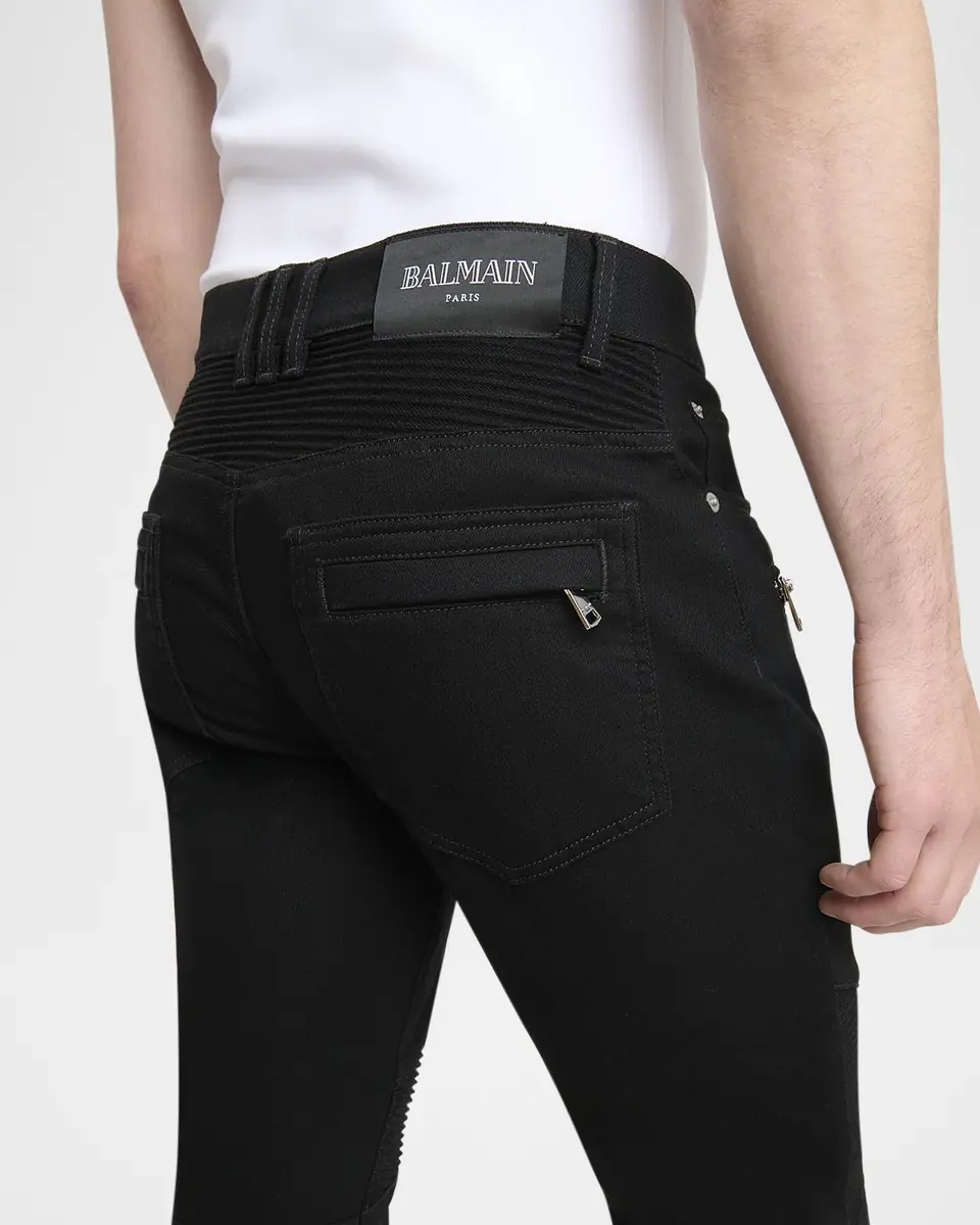 Balmain Men's Denim Biker Pants | Thumbnail 5 Balmain Men's Denim Biker Pants | Thumbnail 5
