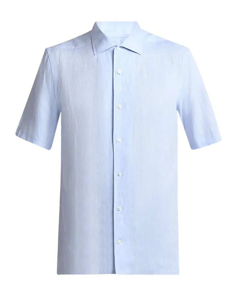 ZEGNA Men 's Oasi Lino Sport Shirt | Image 1 ZEGNA Men 's Oasi Lino Sport Shirt | Image 1