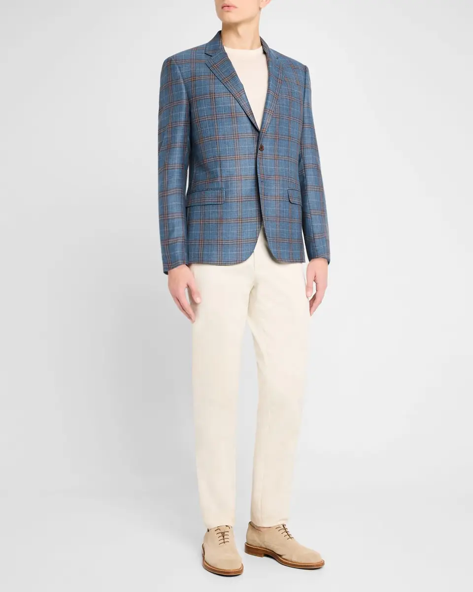 Emporio Armani Men's Oversized Plaid Sport Coat | Thumbnail 2 Emporio Armani Men's Oversized Plaid Sport Coat | Thumbnail 2