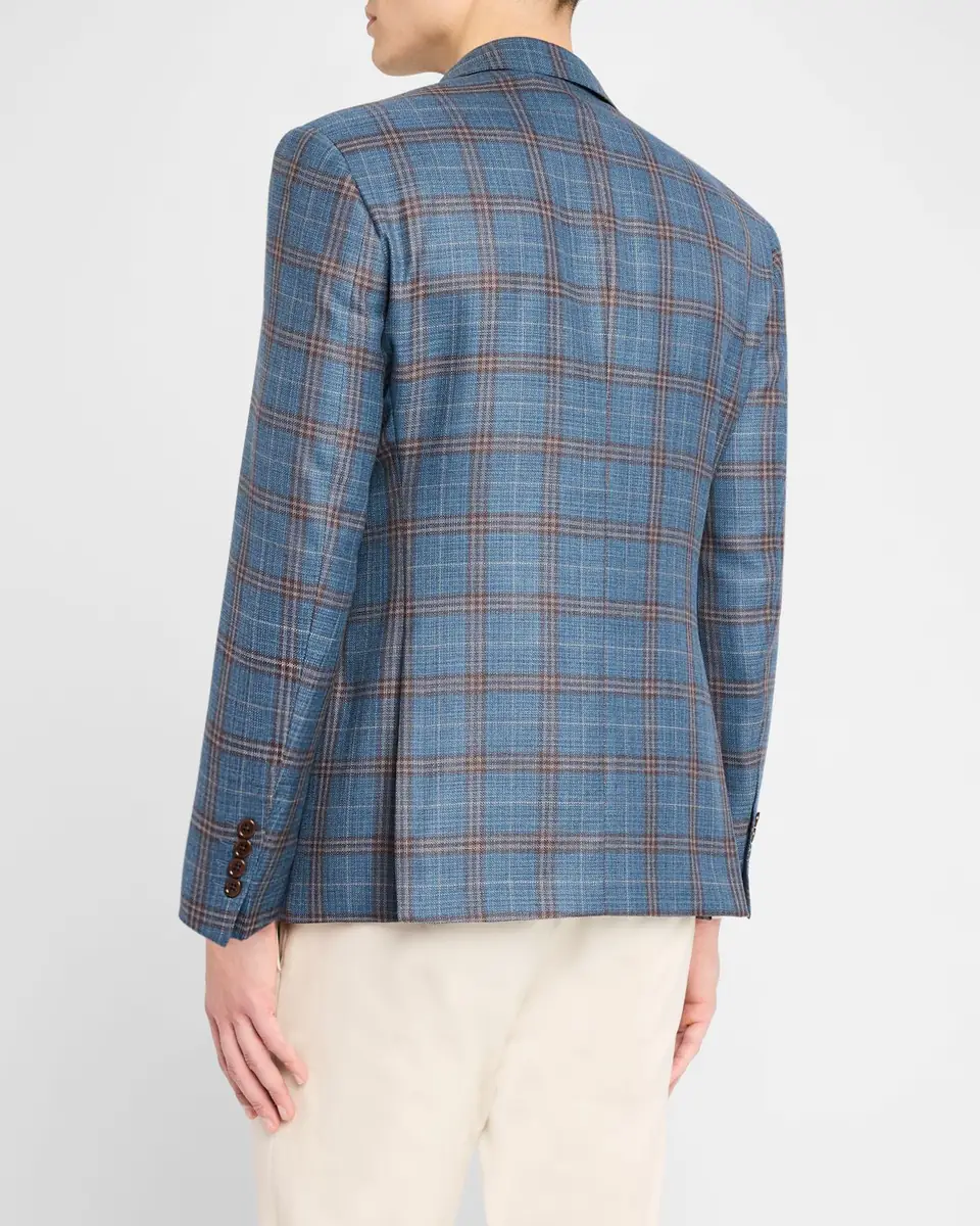 Emporio Armani Men's Oversized Plaid Sport Coat | Thumbnail 3 Emporio Armani Men's Oversized Plaid Sport Coat | Thumbnail 3