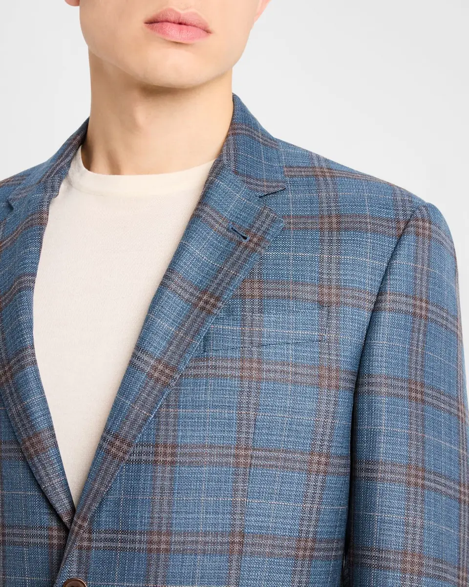 Emporio Armani Men's Oversized Plaid Sport Coat | Thumbnail 5 Emporio Armani Men's Oversized Plaid Sport Coat | Thumbnail 5