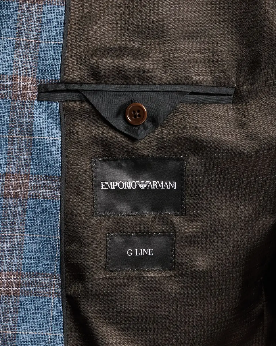 Emporio Armani Men's Oversized Plaid Sport Coat | Thumbnail 6 Emporio Armani Men's Oversized Plaid Sport Coat | Thumbnail 6