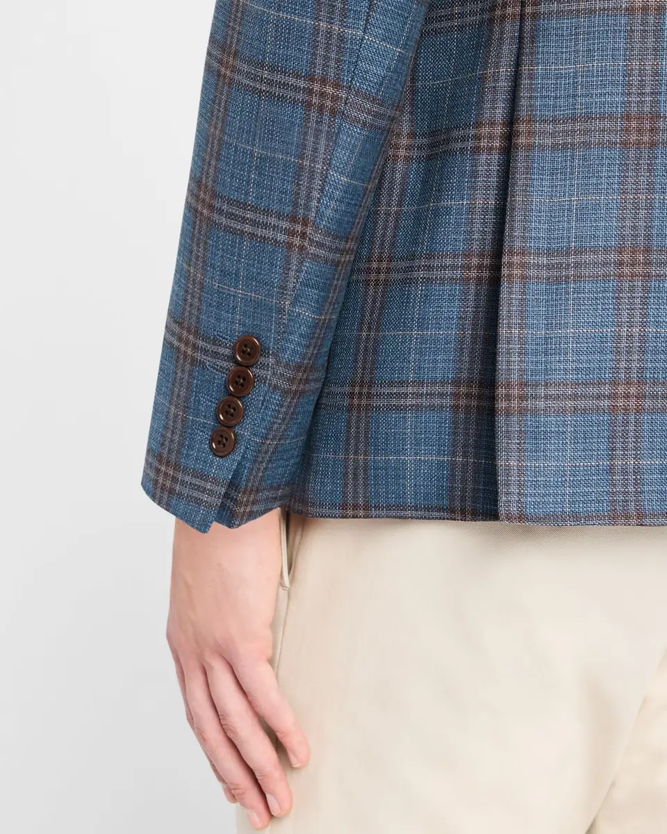 Emporio Armani Men's Oversized Plaid Sport Coat | Thumbnail 8 Emporio Armani Men's Oversized Plaid Sport Coat | Thumbnail 8
