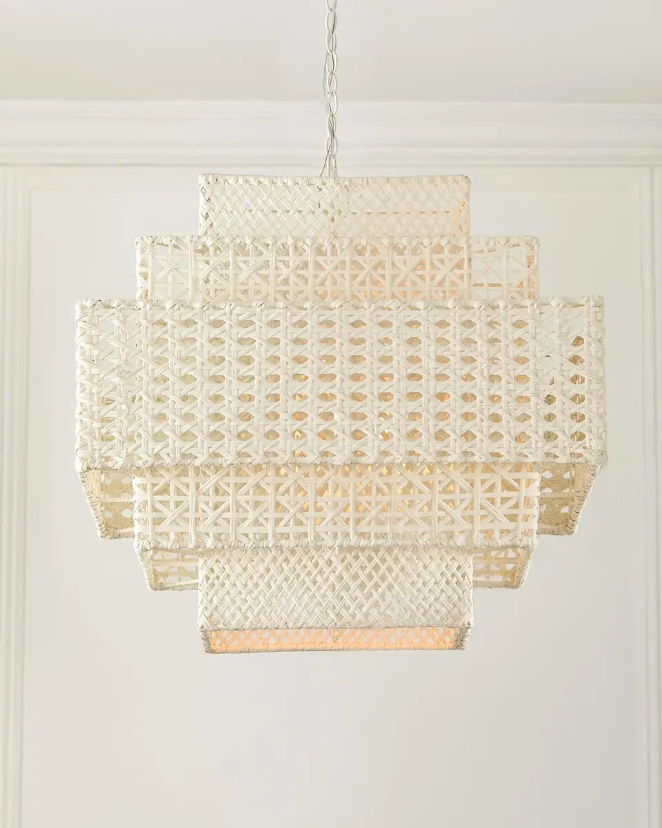 Exclusive Wicker 28.5" 2-Light Chandelier | Thumbnail 5 Exclusive Wicker 28.5" 2-Light Chandelier | Thumbnail 5