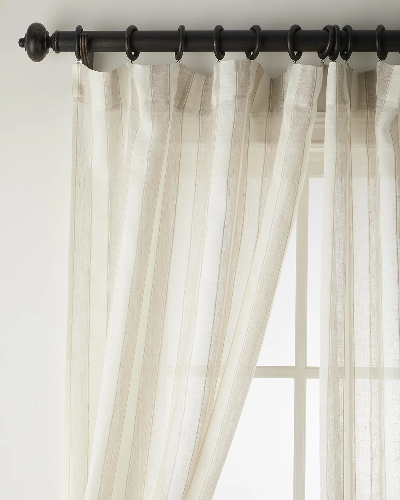 Home Silks Flutter Sheer Drapery Panel, 108"