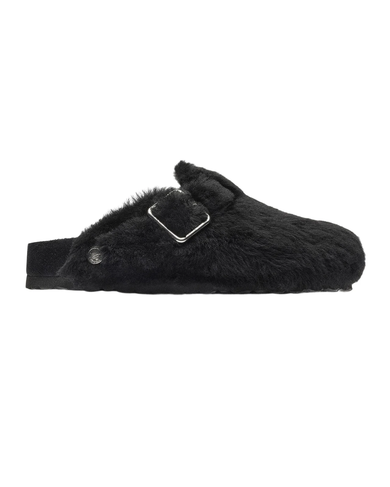 Boston Teddy Shearling Fur Buckle Mules Boston Teddy Shearling Fur Buckle Mules