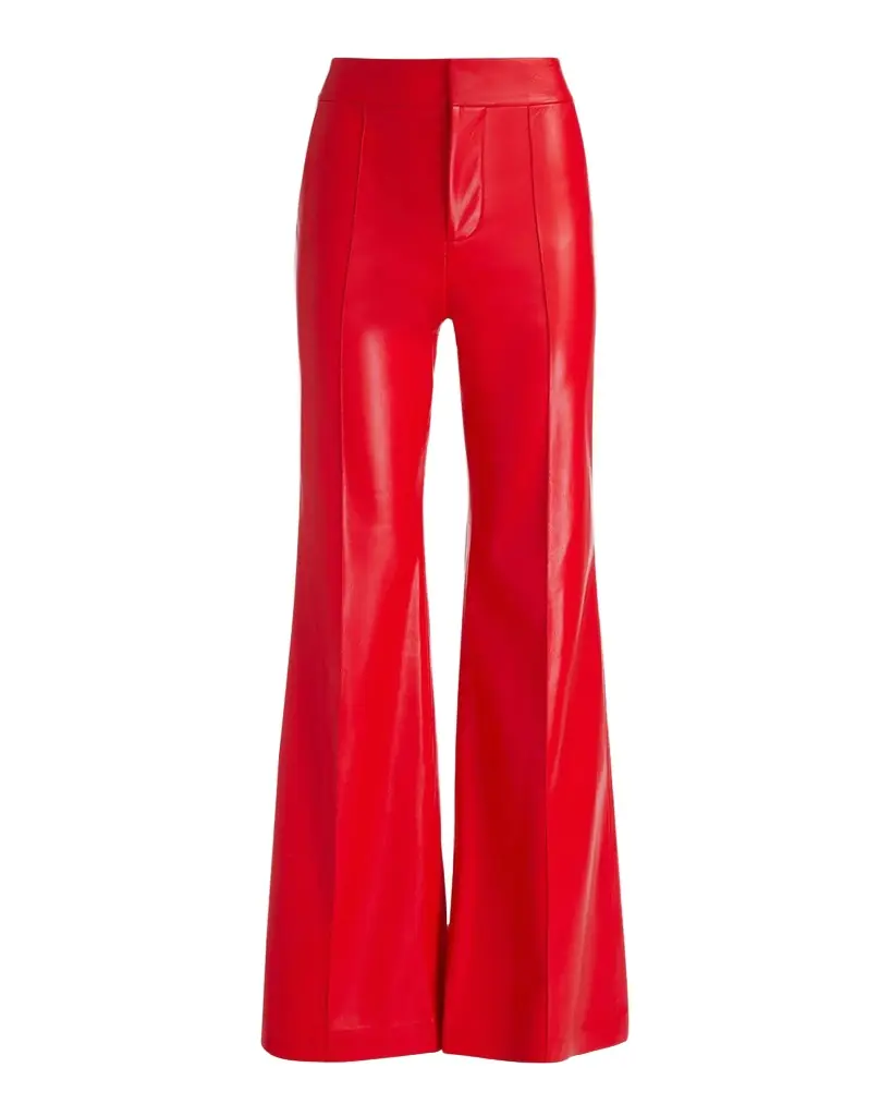 Alice + Olivia Dylan High-Rise Vegan Leather Pants
