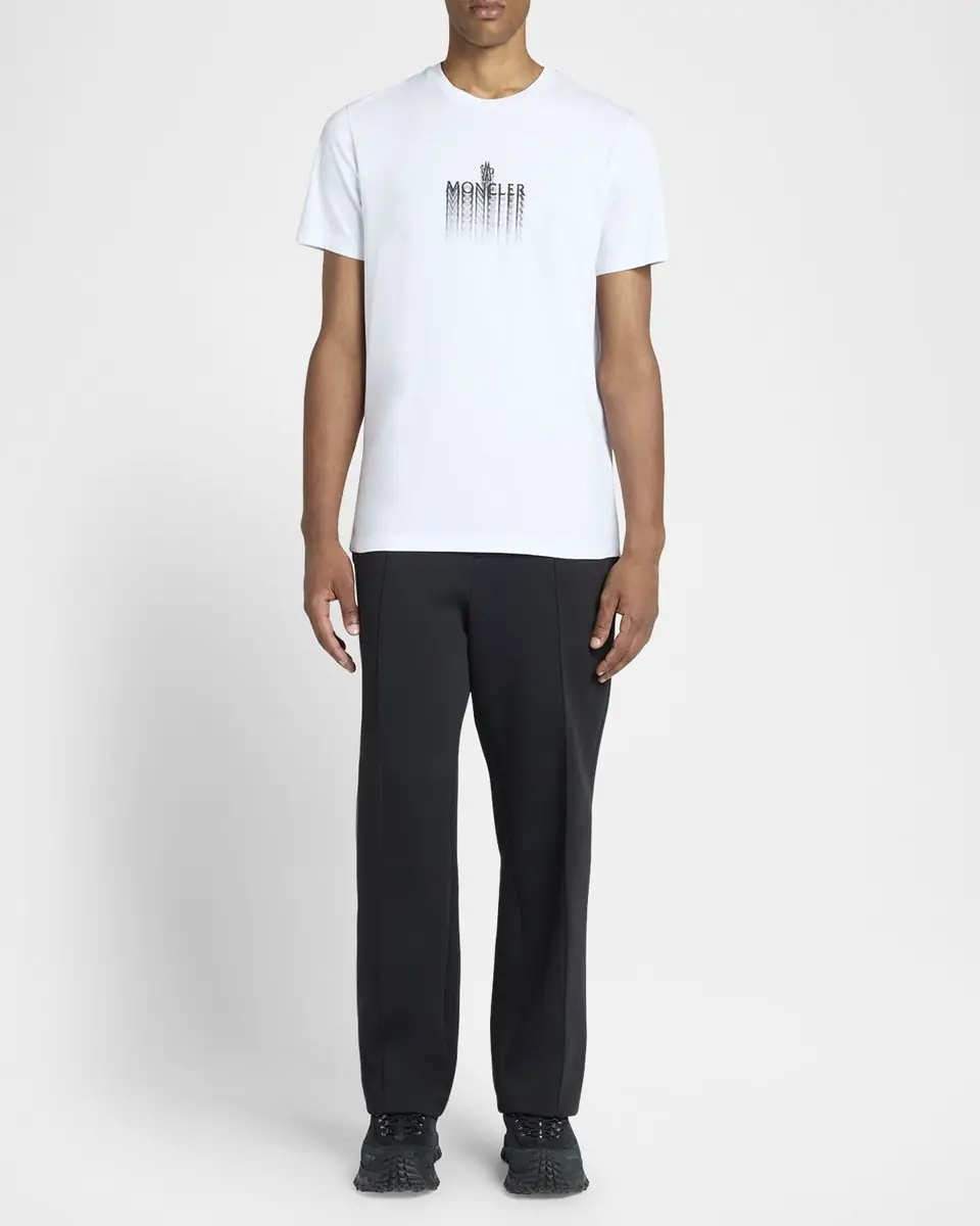 Moncler Men's Blurred Logo Crewneck T-Shirt | Thumbnail 2