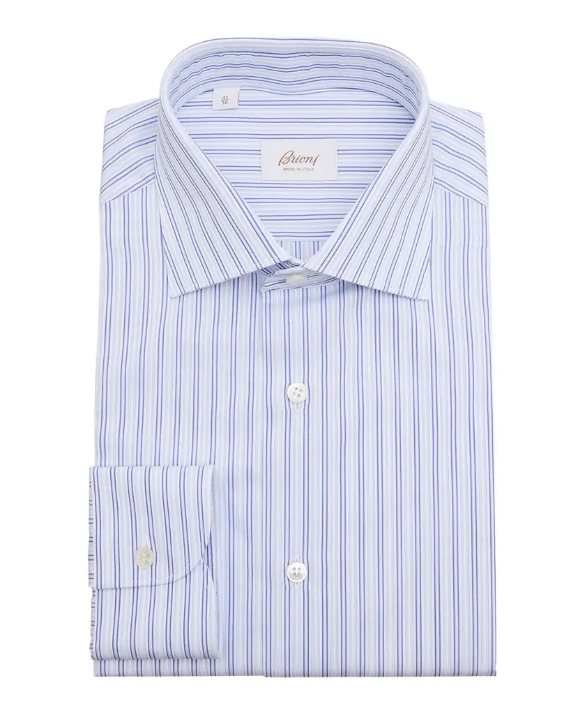 Brioni Men 's Cotton Multi-Stripe Dress Shirt | Image 1 Brioni Men 's Cotton Multi-Stripe Dress Shirt | Image 1