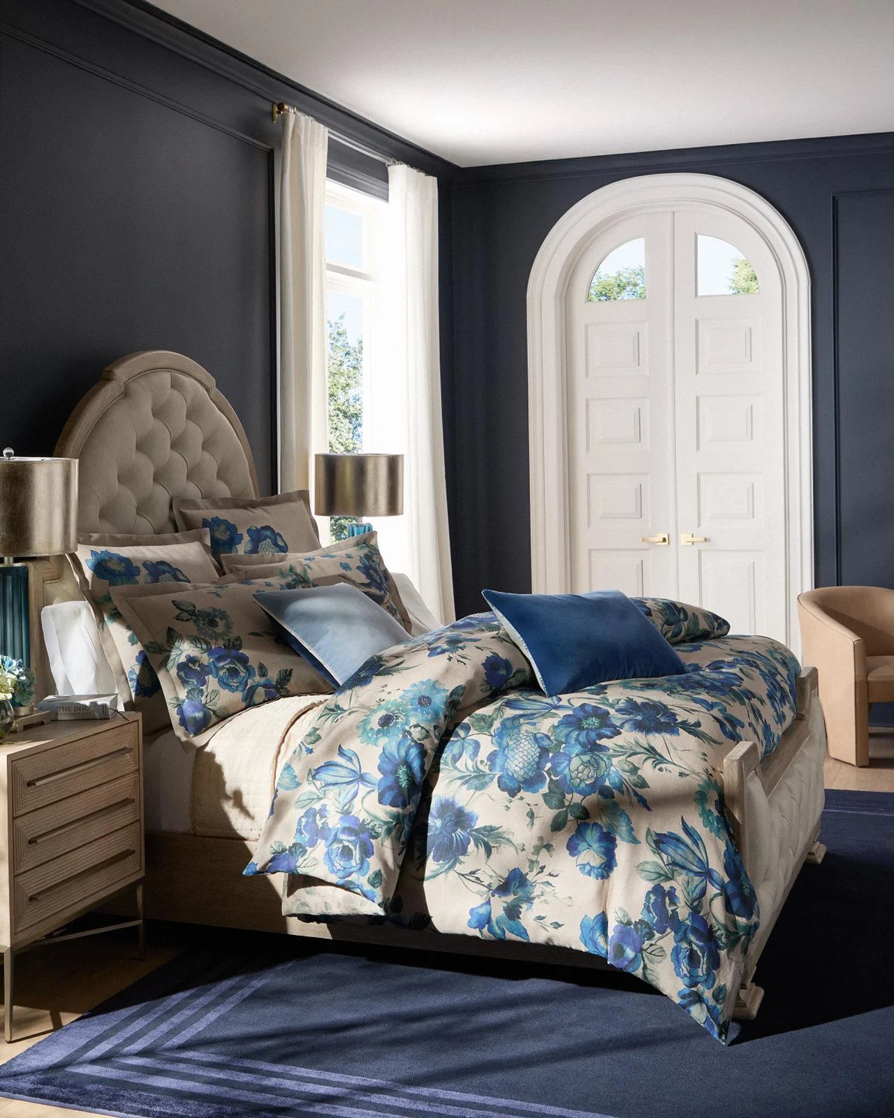 Designers Guild Hirigana Indigo Euro Sham