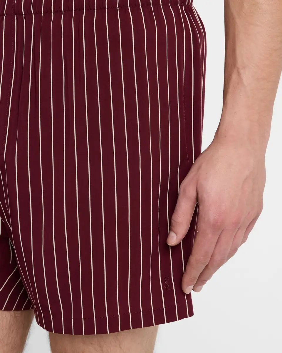 Saint Laurent Men's Cassandre Striped Shorts | Thumbnail 5