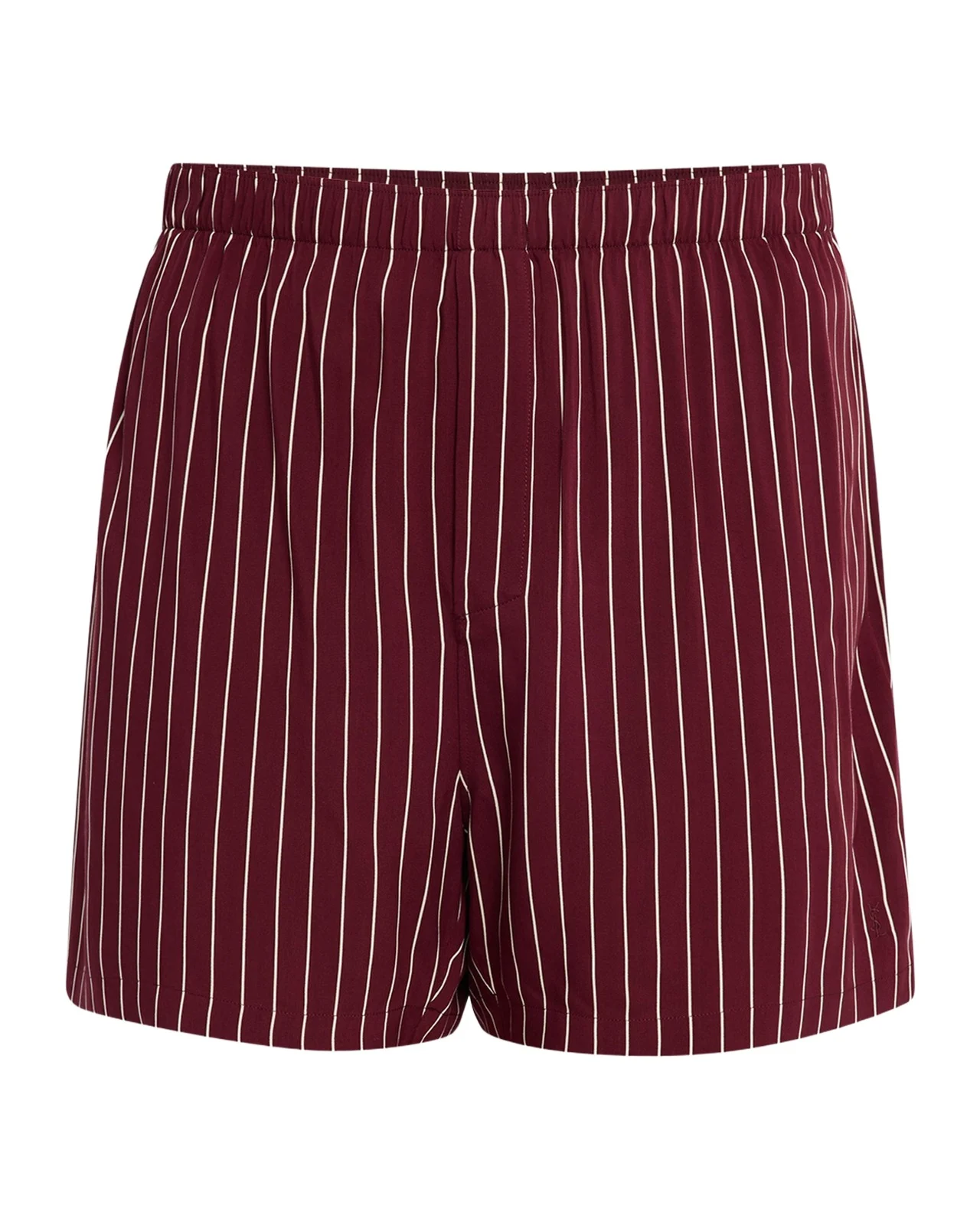 Saint Laurent Men's Cassandre Striped Shorts