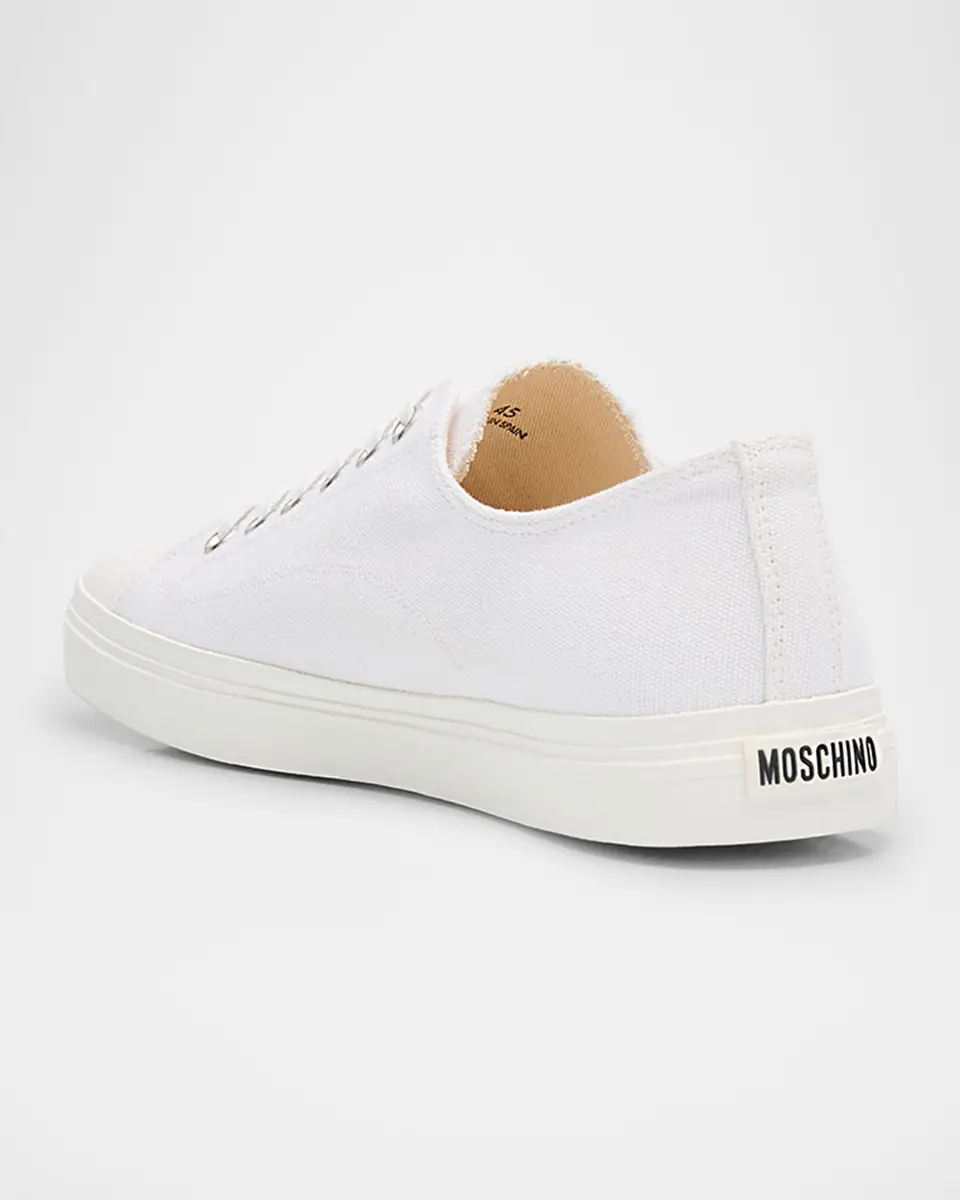 MOSCHINO Men's Canvas Low-Top Sneakers | Thumbnail 4 MOSCHINO Men's Canvas Low-Top Sneakers | Thumbnail 4