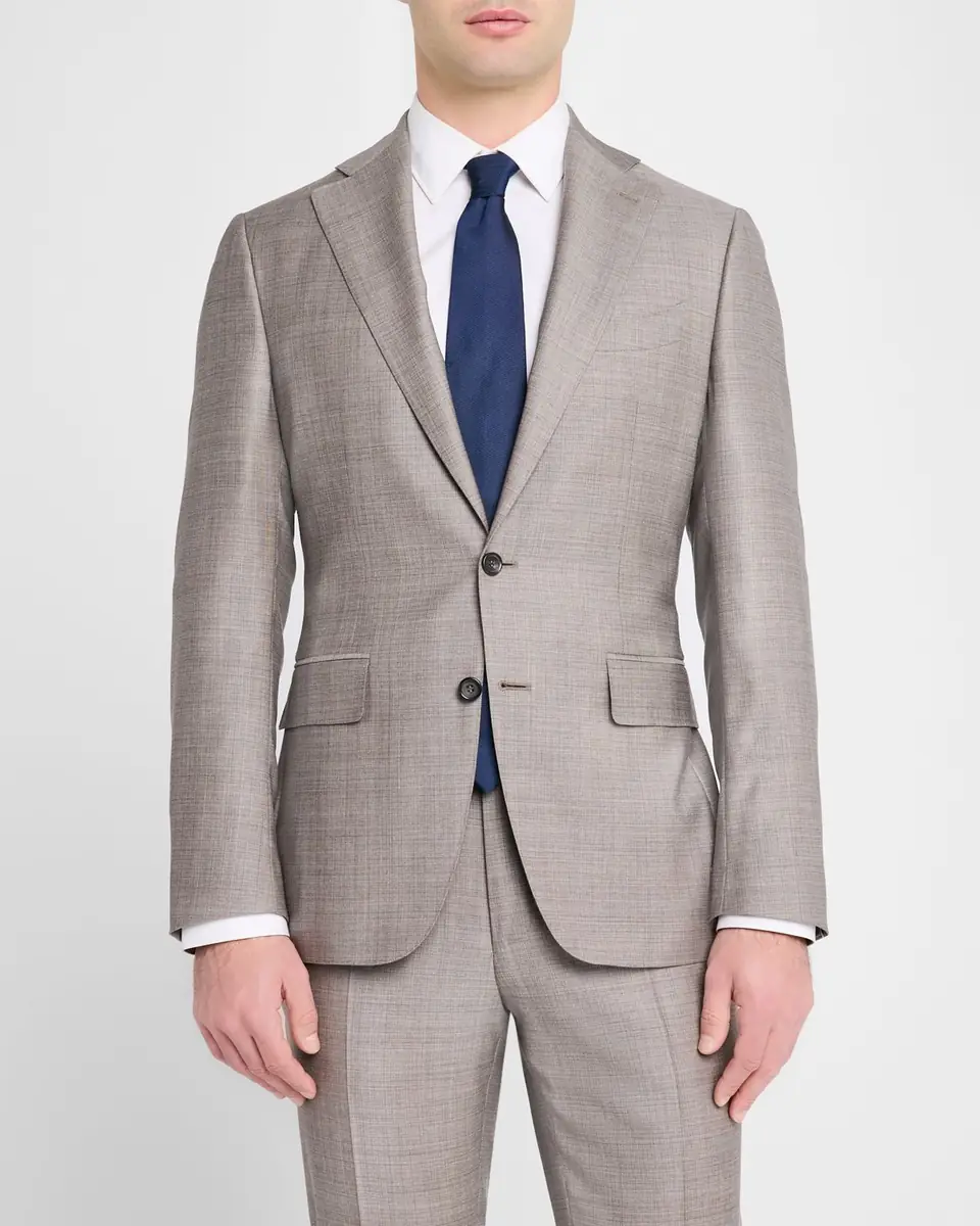 Canali Men's Textured Solid Suit | Thumbnail 3 Canali Men's Textured Solid Suit | Thumbnail 3