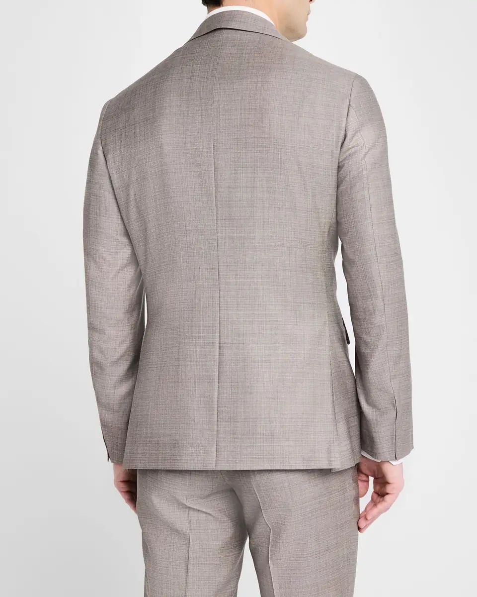 Canali Men's Textured Solid Suit | Thumbnail 4 Canali Men's Textured Solid Suit | Thumbnail 4