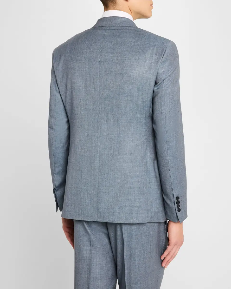 Emporio Armani Men's Wool-Viscose Micro-Dot Suit | Thumbnail 5 Emporio Armani Men's Wool-Viscose Micro-Dot Suit | Thumbnail 5