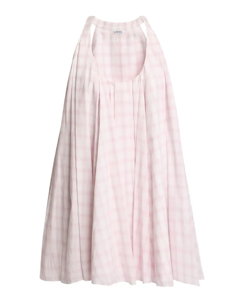 Loewe Plaid Trapeze Mini Dress | Image 1 Loewe Plaid Trapeze Mini Dress | Image 1