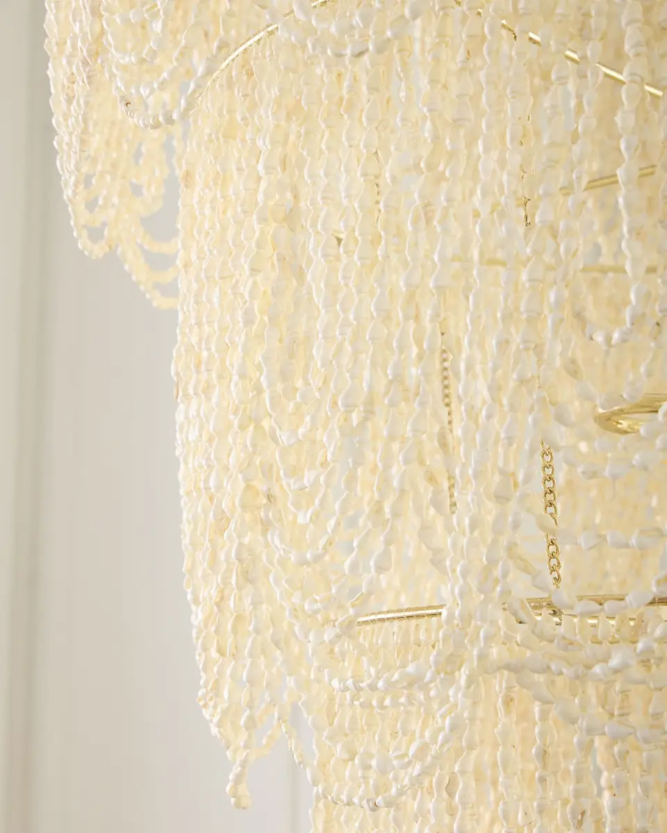 Exclusive Draped 34" 4-Light Palay Shell Chandelier | Thumbnail 4 Exclusive Draped 34" 4-Light Palay Shell Chandelier | Thumbnail 4