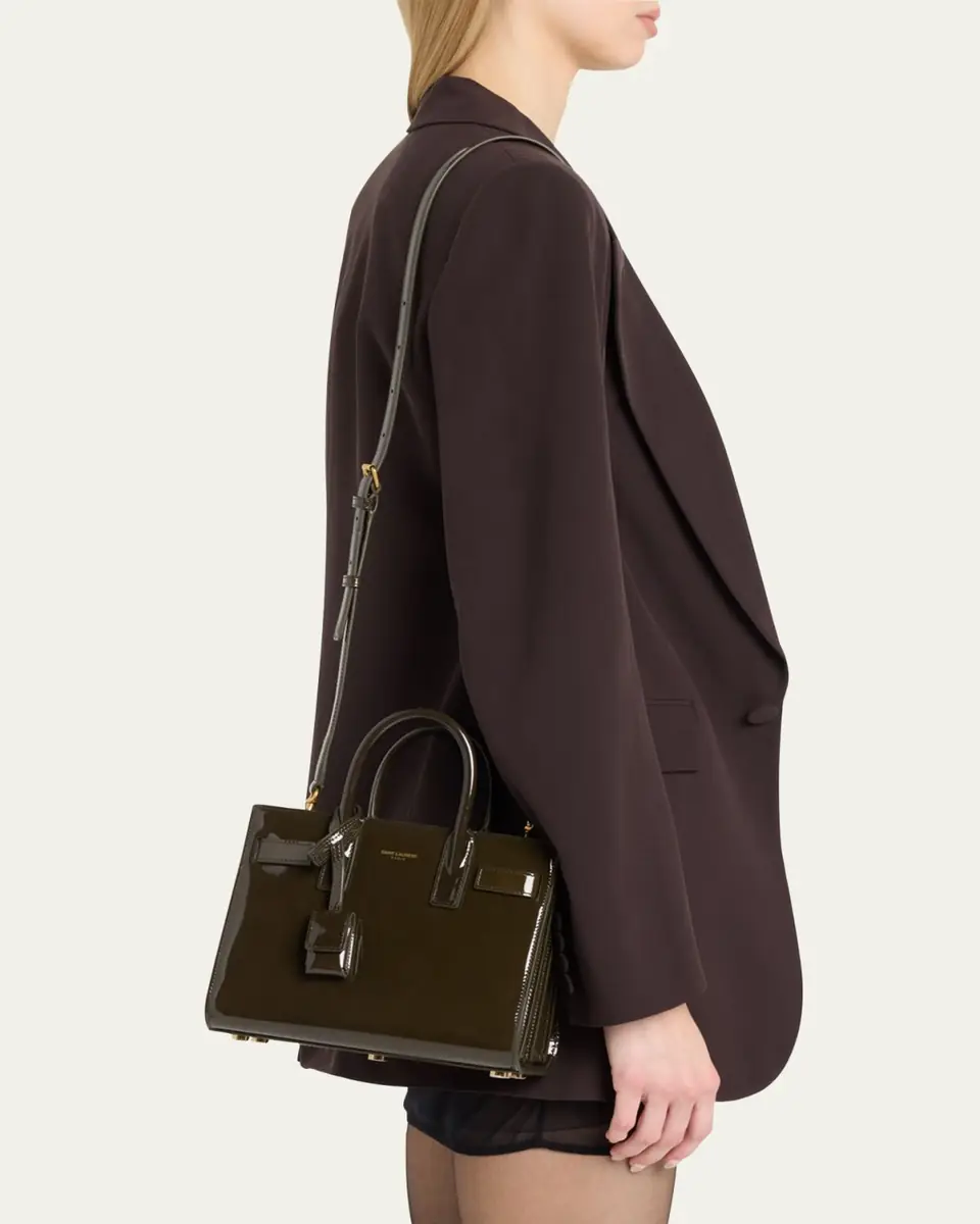 Saint Laurent Sac de Jour Nano Top-Handle Bag in Patent Leather | Thumbnail 7 Saint Laurent Sac de Jour Nano Top-Handle Bag in Patent Leather | Thumbnail 7