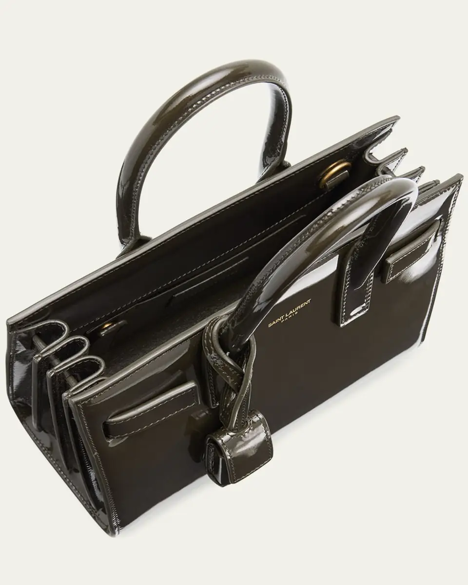 Saint Laurent Sac de Jour Nano Top-Handle Bag in Patent Leather | Thumbnail 9 Saint Laurent Sac de Jour Nano Top-Handle Bag in Patent Leather | Thumbnail 9