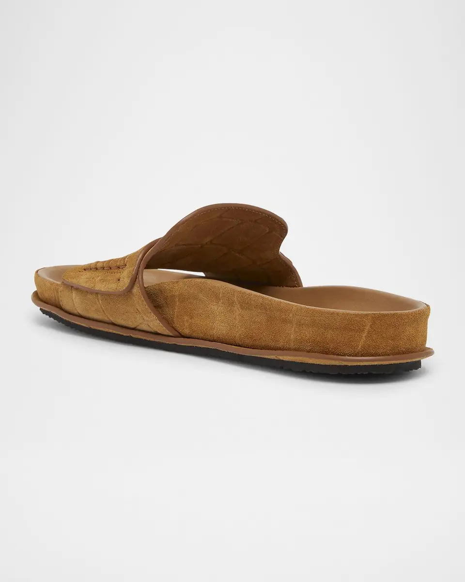 Jacquemus Les Sandales Croc-Embossed Leather Sandals | Thumbnail 3